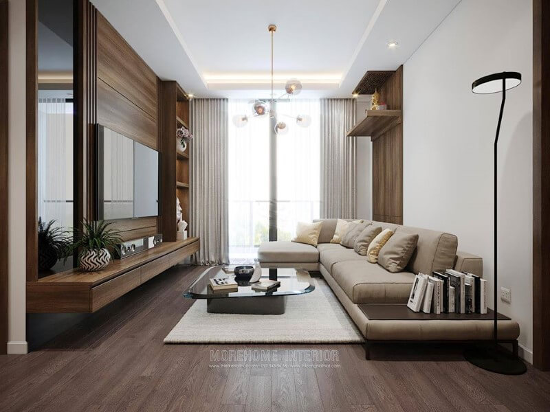 Trang trí nội thất phòng khách chung cư hiện đại sang trọng Thiết kế phòng khách chung cư