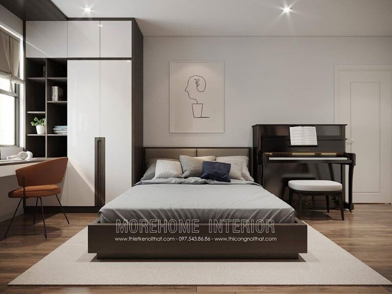 Tủ quần áo gỗ công nghiệp đẹp, gọn gàng cho phòng ngủ của con