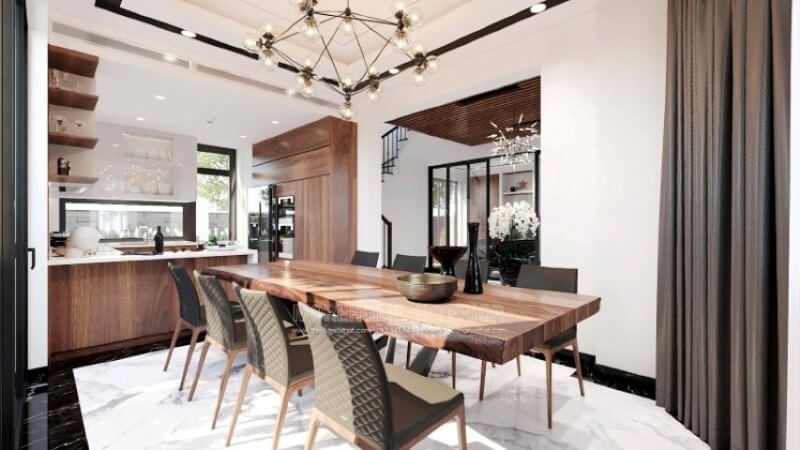 15 Mẫu thiết kế nhà nhà bếp ăn hiện đại, khoa học từ tủ bếp gỗ công nghiệp cao cấp
